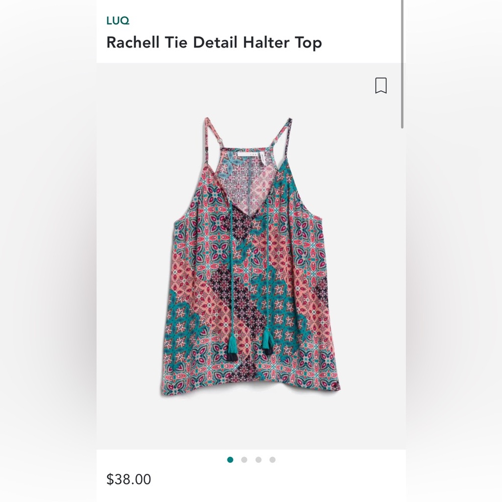 LUQ Rachell Tie Detail Halter Top